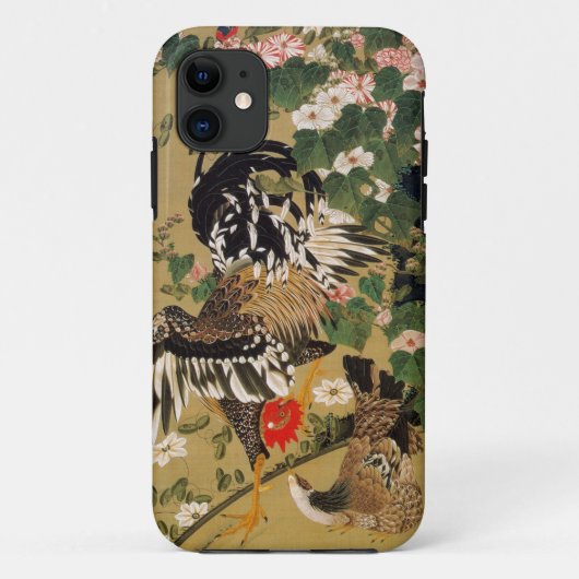 動植綵絵(10)芙蓉双鶏図, 伊藤若冲 Case-Mate iPhone CASE (Achterkant)