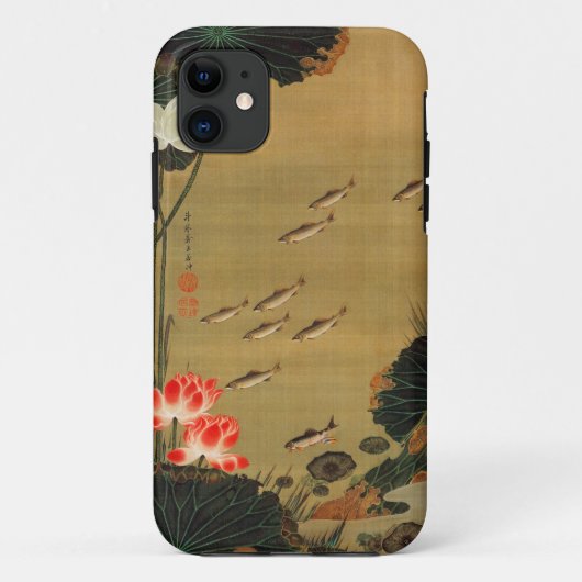 動植綵絵(17)蓮池遊魚図, 伊藤若冲 Case-Mate iPhone CASE (Achterkant)