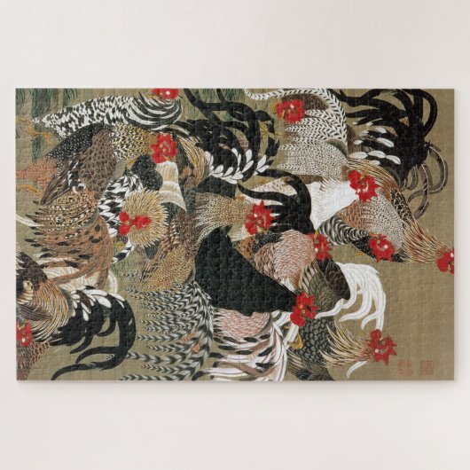 動 植 20)群 鶏 図, 絵伊綵 LEGPUZZEL (Horizontaal)