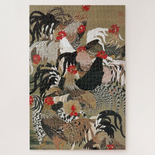 動 植 20)群 鶏 図, 絵伊綵 LEGPUZZEL (Verticaal)