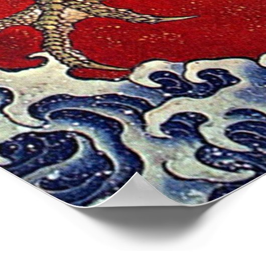 北斎の龍, 北斎 Hokusai Dragon, Hokusai Poster (Hoek)