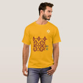 北海道 アイヌ柄 Hokkaido Ainu pattern T-shirt (Voorkant volledig)