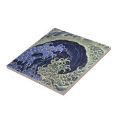 北 斎 波, 北 Hokusai Wave, Hokusai, Ukiyoe Tegeltje (Zijkant)