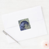 北 斎 波, 北 Hokusai Wave, Hokusai Vierkante Sticker (Envelop)