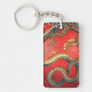 北 斎 龍, 北 Hokusai Dragon, Hokusai, Japan Art Sleutelhanger
