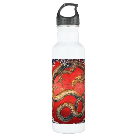 北 斎 龍, 北 Hokusai Dragon, Hokusai, Japan Art Waterfles (Voorkant)