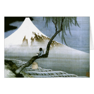 北 斎 Boy & Mt Fuji Fine Art