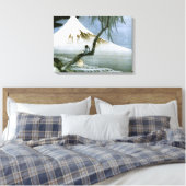 北 斎 Boy & Mt Fuji Fine Art Canvas Afdruk (Insitu (Slaapkamer))