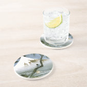 北 斎 Boy & Mt Fuji Fine Art Zandsteen Onderzetter (Zijkant)