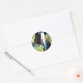 北 斎 Hokusai Amida Waterfall Fine Art Ronde Sticker (Envelop)