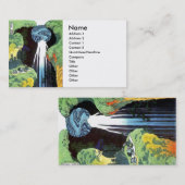 北 斎 Hokusai Amida Waterfall Fine Art Visitekaartje (Voorkant / Achterkant)