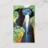北 斎 Hokusai Amida Waterfall Fine Art Visitekaartje (Achterkant)