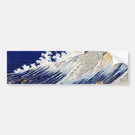北 斎 Hokusai Ocean Waves Bumpersticker (Voorkant)