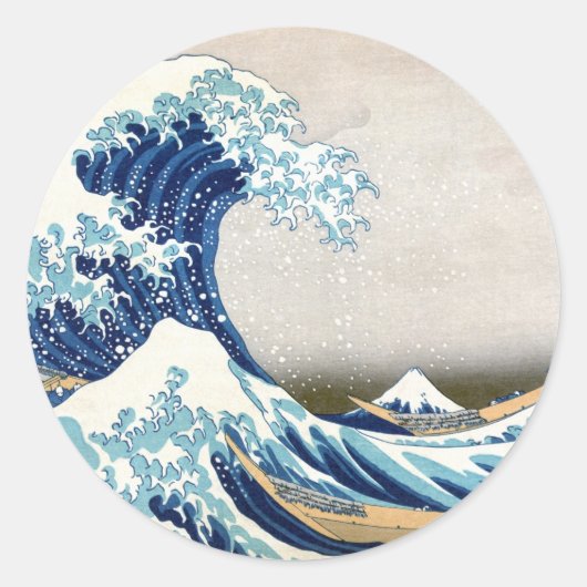 北 斎 kanagawa Hokusai Fine Art Ronde Sticker (Voorkant)