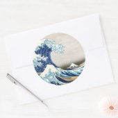 北 斎 kanagawa Hokusai Fine Art Ronde Sticker (Envelop)