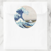 北 斎 kanagawa Hokusai Fine Art Ronde Sticker (Tas)
