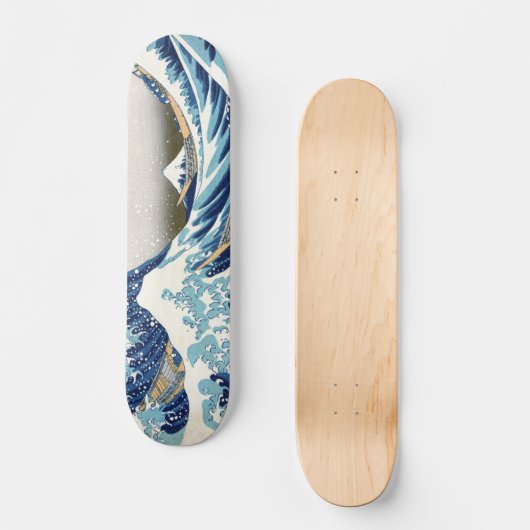 北 斎 kanagawa Hokusai Fine Art Skateboard (Voorkant)