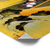 北 斎 Rice Fields Hokusai Fine Art Poster (Hoek)