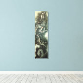 北 龍, 北 斎 Hokusai Dragon, Hokusai, Art Canvas Afdruk (Insitu (Houten vloer))