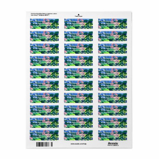 北 Goten-Yama Hill Hokusai Cherry Blossom Fine Art Etiket (Full Sheet)