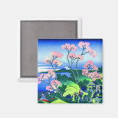 北 Goten-Yama Hill Hokusai Cherry Blossom Fine Art Magneet (Voorkant / Achterkant)