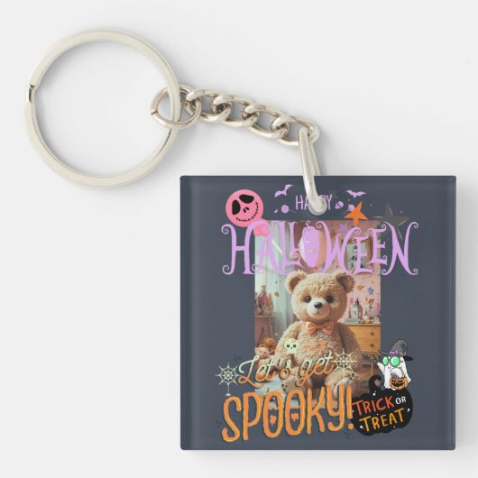 可愛いテディベアハロウィンデザイン SLEUTELHANGER (voorkant)