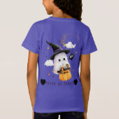 可愛いハロウィン Tシャツ T-SHIRT (Achterkant)