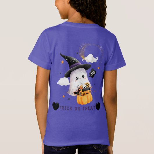 可愛いハロウィン Tシャツ T-SHIRT (Achterkant)