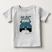 可愛い車のベビーTシャツ (Voorkant)