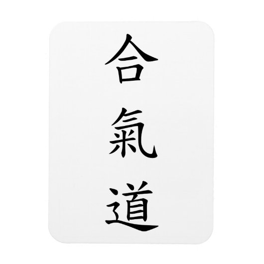 合氣道 (AiKiDo) - verticaal script Magneet (Verticaal)