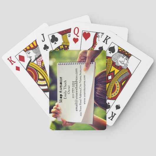 名刺にもなる個性的な POKERKAARTEN (Achterkant)