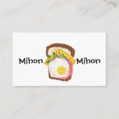 名刺 おいしいものしかかけない VISITEKAARTJE (Voorkant)