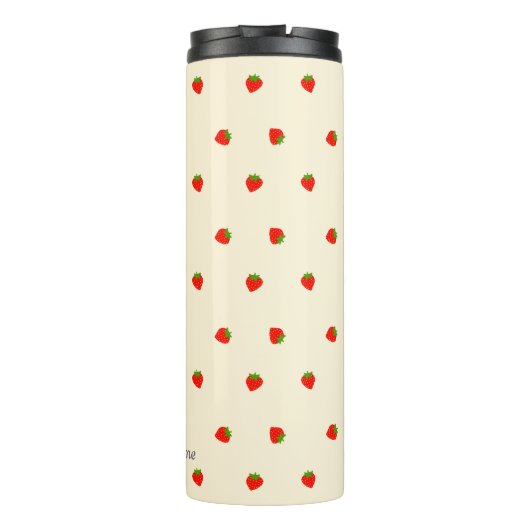名前　カスタム　いちご（アイボリー）  タンブラー THERMOSBEKER (Achterkant)