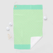 名前　カスタム　タータンチェック（ミントグリーン）       ゴルフタオル GOLFHANDDOEK (Insitu)