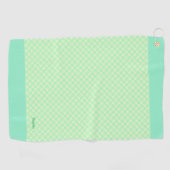 名前　カスタム　タータンチェック（ミントグリーン）       ゴルフタオル GOLFHANDDOEK (Horizontaal)
