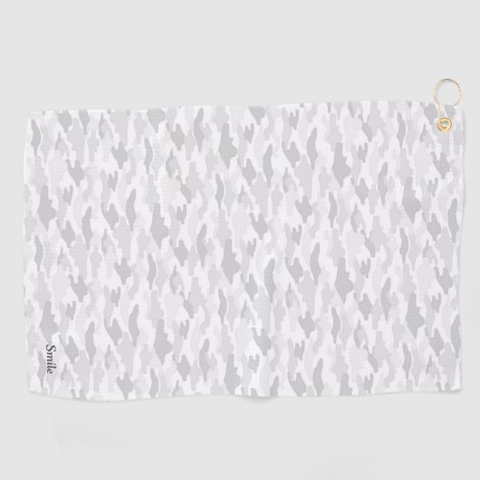 名前 カスタム 迷彩(ホワイト) ゴルフタオル GOLFHANDDOEK (Horizontaal)