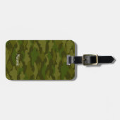 名前　電話番号　カスタム　迷彩（カーキ）         ラゲッジタグ BAGAGELABEL (Voorkant horizontaal)