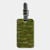 名前　電話番号　カスタム　迷彩（カーキ）         ラゲッジタグ BAGAGELABEL (Voorkant verticaal)