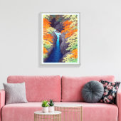 吾 妻 峡, Azuma Gorge, Hasui Kawase, Woodcut Canvas Afdruk (Insitu (Woonkamer))