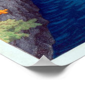 吾 妻 峡, Azuma Gorge, Hasui Kawase, Woodcut Poster (Hoek)