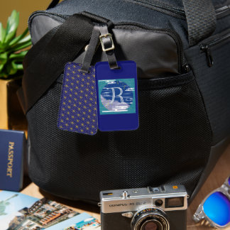 和柄イニシャル [R]　流水 BAGAGELABEL