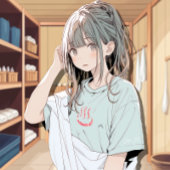 和柄銭湯マークTシャツ｜Nihon SENTO T-Shirt 寿司娘 GenerativeAI