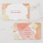 和風デザイン名刺 ピンクゴールド VISITEKAARTJE (Voorkant / Achterkant)