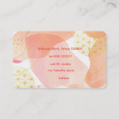 和風デザイン名刺 ピンクゴールド VISITEKAARTJE (Achterkant)