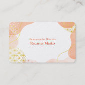 和風デザイン名刺 ピンクゴールド VISITEKAARTJE (Voorkant)