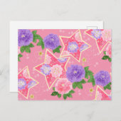 和風ポストカード（星とハート） BRIEFKAART (Voorkant / Achterkant)