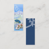 和風絵(日本)の栞 bookmark contactkaartje (Voorkant / Achterkant)