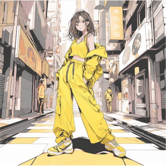 商店街JKシール|寿司娘 Seal GenerativeAI Sticker (Voorkant)