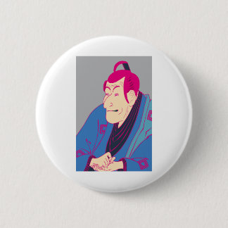 四世市川蝦蔵の竹村定之進 カラフル RONDE BUTTON 5,7 CM