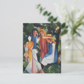 四人の少女達 BRIEFKAART (Staand voorkant)